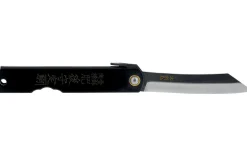 Couteau pliant Higonokami luxe 16.N acier carbone manche laiton noir 10cm