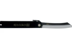 Couteau pliant Higonokami luxe 17.N acier carbone manche laiton noir 12cm
