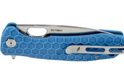 Couteau pliant Honey Badger Flipper Large 01HO040 manche nylon / fibres de verre bleu 11,7cm