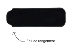 Couteau pliant K2 Elegance K2.19M manche inox décor tropical 11,5cm + étui suédine