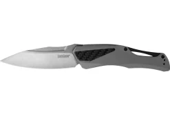Couteau pliant Kershaw Collateral KS.5500 manche en acier et fibre de carbone gris 11,7cm
