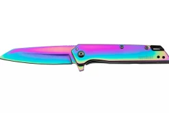 Couteau pliant Kershaw Misdirect KS.1365RBW manche en acier inoxydable rainbow 10,1cm