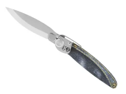 Couteau pliant K2.15M manche acier décor imprimé 3D jean 11,5cm