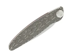 Couteau pliant K2.09M manche bois de violette et acier décor labyrinthe 11,5cm