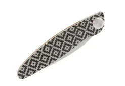 Couteau pliant K2.08M manche olivier et acier décor mosaïque 11,5cm