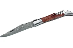 Couteau pliant Laguiole Herbertz 231712 lame damassée manche bois de cognassier 12cm + tire-bouchon
