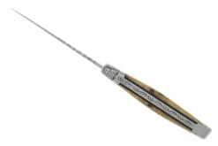 Couteau pliant Laguiole LE FIDELE acier Sandvik manche bois de genévrier 12cm