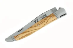 Couteau pliant Laguiole LE FIDELE acier Sandvik manche bois d'olivier 12cm
