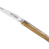 Couteau pliant Laguiole LE FIDELE acier Sandvik manche plein bois d'olivier 12cm