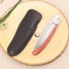 Couteau pliant Le Coq Français Tropical Red Heart artisanal manche bois rouge 11,5cm + étui