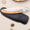 Couteau pliant Le Coq Français Paris artisanal manche bois d'olivier 11,5cm + étui