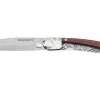 Couteau pliant Le Coq Français Tokyo Red Heart artisanal manche bois rouge 11,5cm + étui