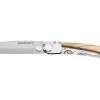 Couteau pliant Le Coq Français Nautic artisanal manche bois d'olivier 11,5cm + étui