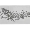 Couteau pliant Le Fidèle 20/20 en bouleau stabilisé bleu 10,8cm lame décor baleine