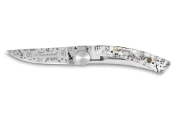 Couteau pliant Le Thiers Liner Lock Claude Dozorme décor old school 10,5cm