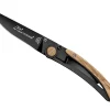 Couteau pliant Le Thiers Liner Lock Claude Dozorme acier noir bois d'olivier 10,5cm
