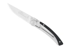 Couteau pliant Le Thiers Liner Lock Claude Dozorme façon carbone 10,5 cm