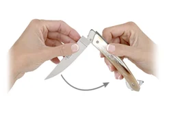 Couteau pliant Le Thiers Verrou Claude Dozorme manche corne claire 12cm