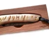 Couteau pliant LionSteel Opera acier damas manche 10cm + lacet