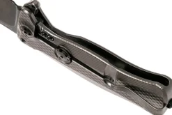 Couteau pliant LionSteel SR11 manche titanium 12cm pic brise-vitre + étui cuir