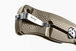 Couteau pliant LionSteel SR11 manche titanium 12cm pic brise-vitre + étui cuir