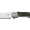 Couteau pliant LionSteel Twain TW-GYCVG manche 10,5cm en titanium gris et micarta vert