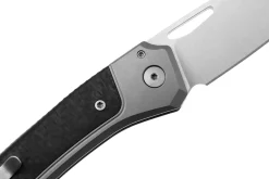 Couteau pliant LionSteel Twain TW-GYCF manche 10,5cm en titanium gris et fibres de carbone