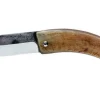 Couteau pliant Lo Pastre carbone semi-brut manche corne de bélier 12cm