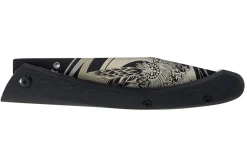 Couteau pliant LUG C63LTB2LG Aigle noir manche en G10 et acier noir 12cm avec clip