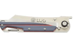 Couteau pliant LUG Higo LUSP3SHRG manche en acier et G10 gris et rouge 11cm