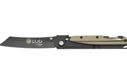 Couteau pliant LUG Higo Titanium LUSP3THBD manche en acier et G10 désert et noir 11cm