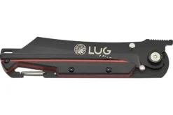 Couteau pliant LUG Higo Titanium LUSP3THRB manche en acier et G10 noir et rouge 11cm