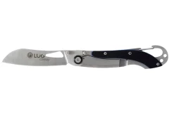 Couteau pliant LUG SP2SBB noir et bleu manche en G10 et acier 11,6cm avec mousqueton