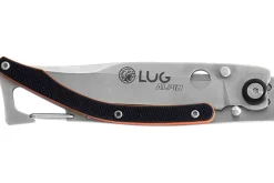 Couteau pliant LUG SP1SOB noir et orange manche en G10 et acier 11cm avec clip