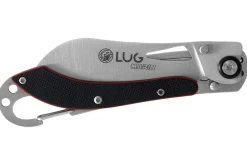Couteau pliant LUG SP2SRB noir et rouge manche en G10 et acier 11,6cm avec mousqueton