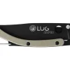 Couteau pliant LUG SP1TD désert manche en G10 et acier 11cm avec mousqueton
