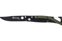 Couteau pliant Lug SP1TK noir mat kaki black titanium 11cm avec clip