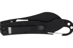 Couteau pliant LUG SP2TOB noir et orange manche G10 et acier 11,6cm avec mousqueton