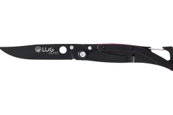 Couteau pliant Lug SP1TRB noir mat et rouge black titanium 11cm avec clip