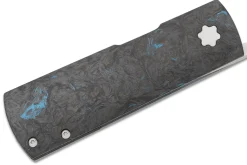 Couteau pliant Maserin DAGA 372.B manche en fibre de carbone et titanium bleu 9,5cm