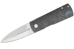 Couteau pliant Maserin DAGA 372.B manche en fibre de carbone et titanium bleu 9,5cm