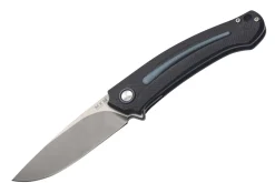 Couteau pliant MKM Arvenis By FOX Knives MK.FX01MGGY manche en G10 noir/Alu gris 12cm+ étui