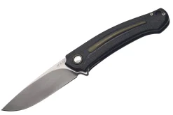 Couteau pliant MKM Arvenis By FOX Knives MK.FX01MGGR manche en G10 noir/Alu vert 12cm + étui