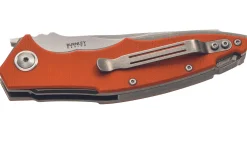 Couteau pliant MKM Raut By Viper MK.VP01GFOR manche en titanium/G10 orange 12cm front flipper + étui