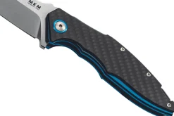 Couteau pliant MKM Raut By Viper MK.VP01CB manche en titanium/fibre de carbone noir 12cm + étui