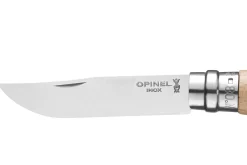 Couteau pliant Opinel Tradition Gravures Ski n°08 lame 8,5cm manche hêtre