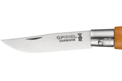Couteau pliant Opinel Tradition Carbone n°04 lame 5cm manche hêtre