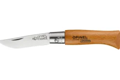 Couteau pliant Opinel Tradition Carbone n°03 lame 4cm manche hêtre