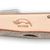 Couteau pliant OTTER Mercator acier damas 256 couches manche cuivre 11cm
