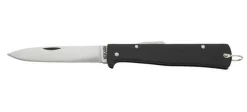 Couteau pliant OTTER Mercator lame acier carbone manche métal noir 11cm